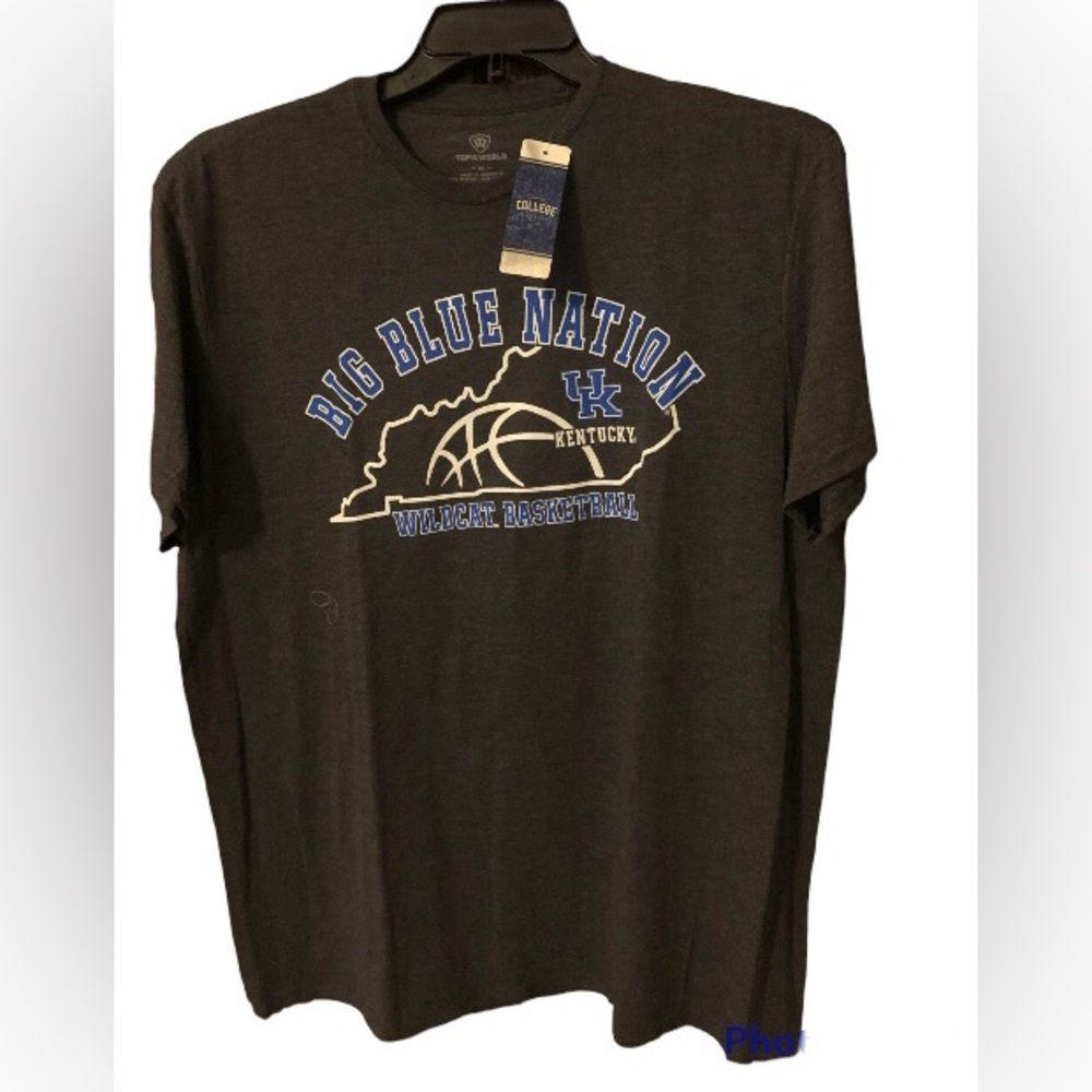 NWT UK Basketball Big Blue Nation grey t-shirt, XL